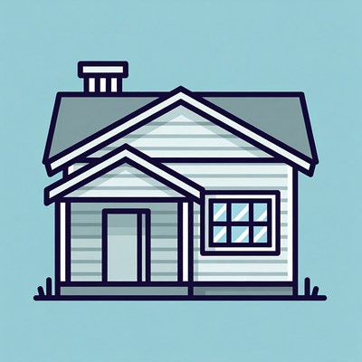 Cartoon House with Porch