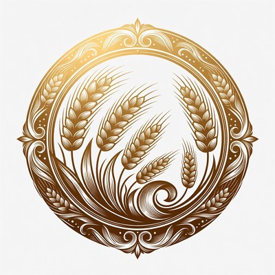 Golden Wheat in Ornate Frame