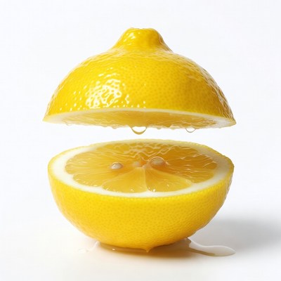 Sliced Lemon Dripping Juice