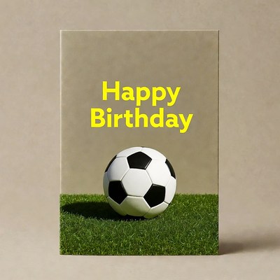 Happy Birthday Soccer Ball Card