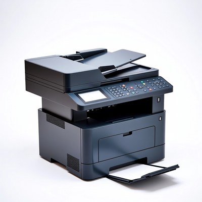 Modern Black Multifunction Printer