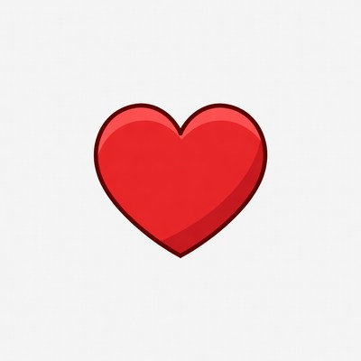 Red heart clipart