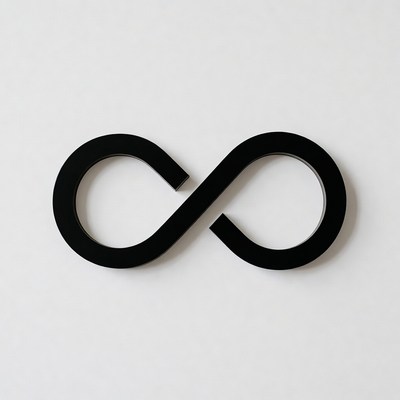 Black Infinity Symbol