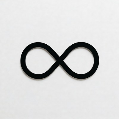 Black infinity symbol