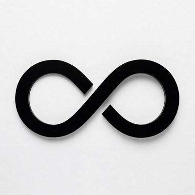 Black Infinity Symbol
