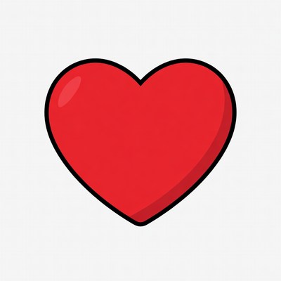 Red heart clipart