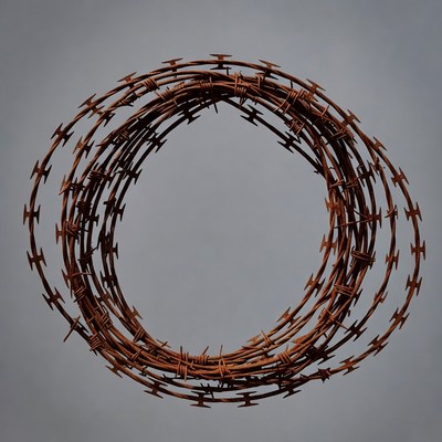 Circular Barbed Wire Fence