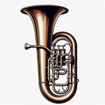 Brass Tuba Illustration