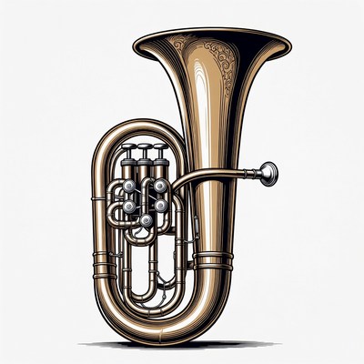 Detailed Bassoon Illustration
