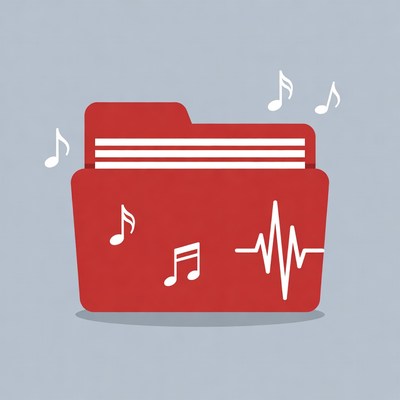 Red Music Folder Icon