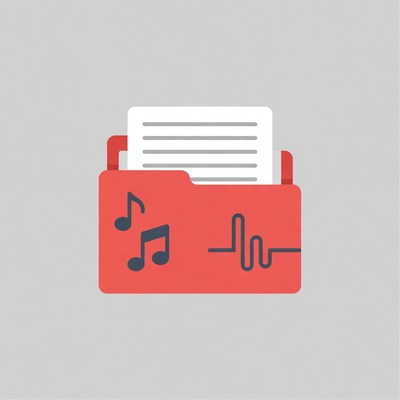 Red Music Folder Icon