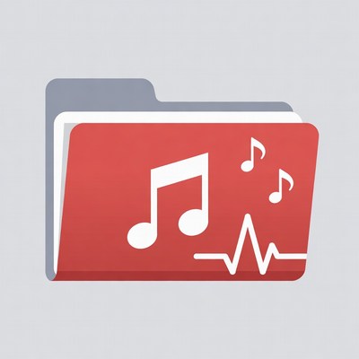 Red Music Folder Icon