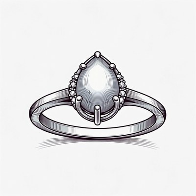 Pear-Shaped Diamond Engagement Ring