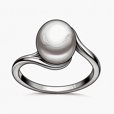 Pearl on Silver Ring