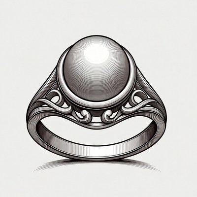 Pearl Ring Illustration