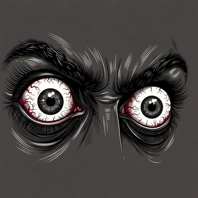 Intense Bloodshot Eyes Illustration