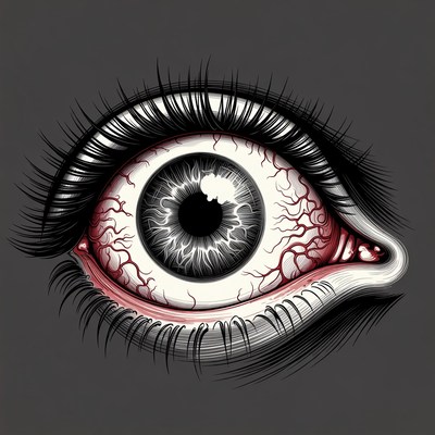Realistic Bloodshot Eye Illustration
