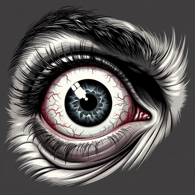 Detailed Realistic Human Eye Illustration
