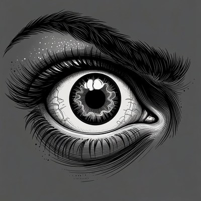 Detailed Black Eye Illustration