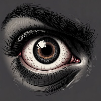 Detailed illustration of human eye