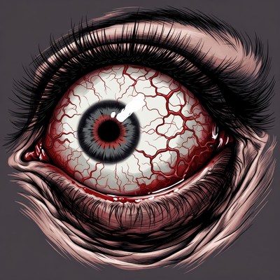 Close-up of Bloodshot Eye