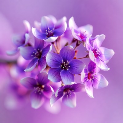 Purple flower cluster