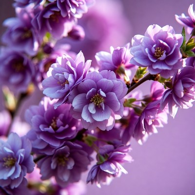 Purple Cherry Blossom Flowers