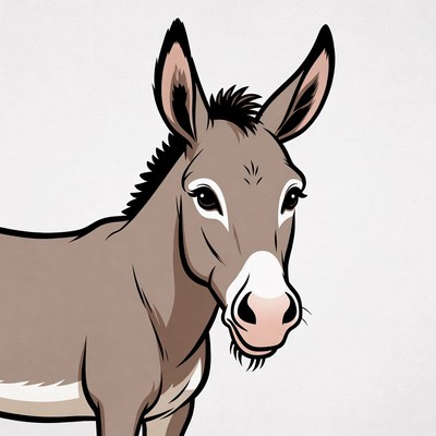 Cartoon donkey illustration