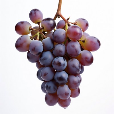 Bunch of purple grapes hanging