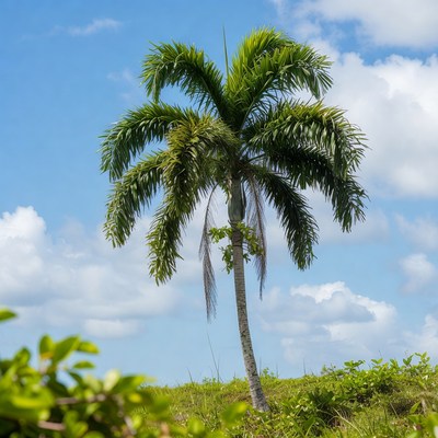 Traveler's Palm Tree Blue Sky