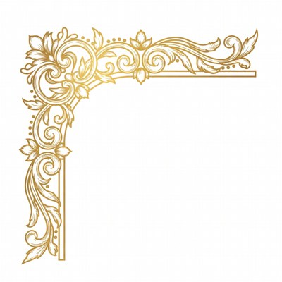 Gold Ornate Corner Border