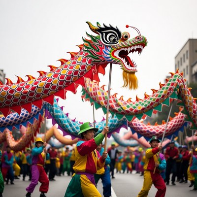 Chinese Dragon Dance Parade