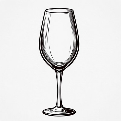 Wine Glass Illustration