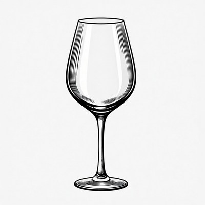 Wine Glass Illustration
