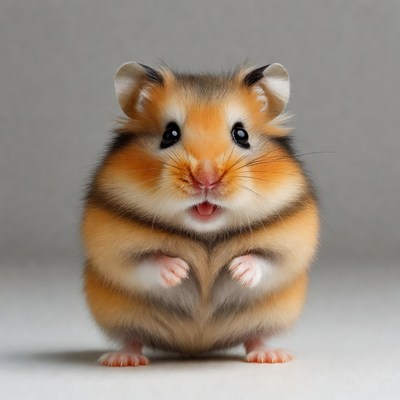 Cute hamster on white background