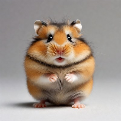 Cute hamster with big eyes