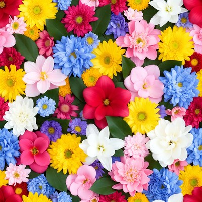 Colorful Bouquet of Daisies and Flowers