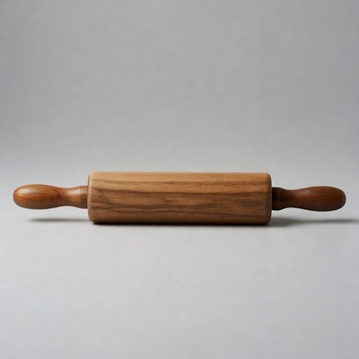 Wooden Rolling Pin Isolated