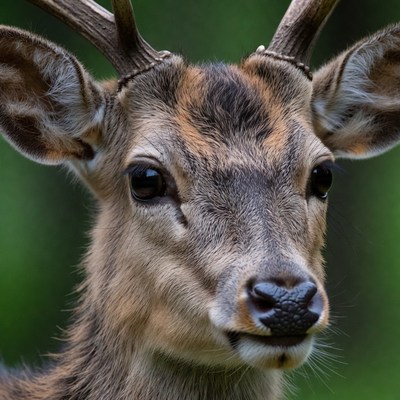 Close-up of young buck deer