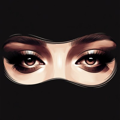 Close-up woman's eyes in niqab
