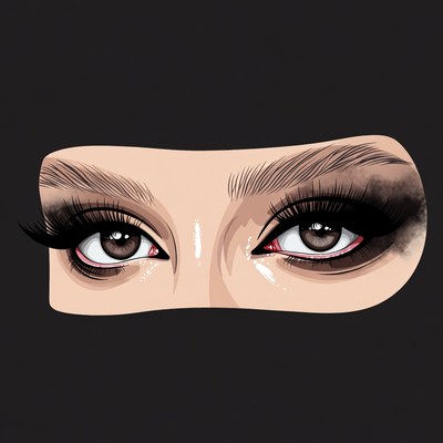 Woman's eyes in niqab