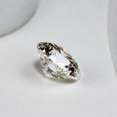 Sparkling Round Diamond on White