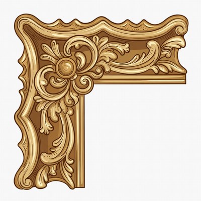 Ornate Golden Corner Frame