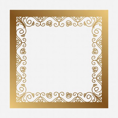 Gold Ornate Square Frame