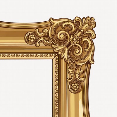 Ornate Gold Picture Frame Corner