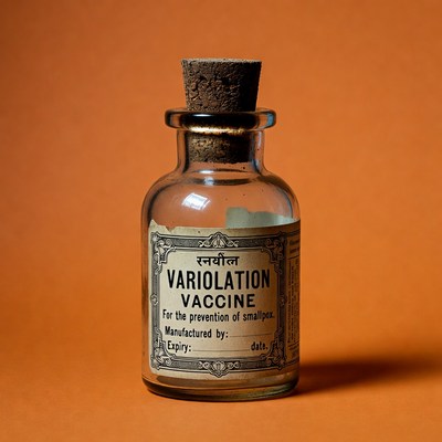Vaccine Vial for Smallpox Prevention