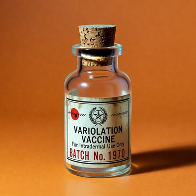 Variolation Vaccine Bottle Batch 1970