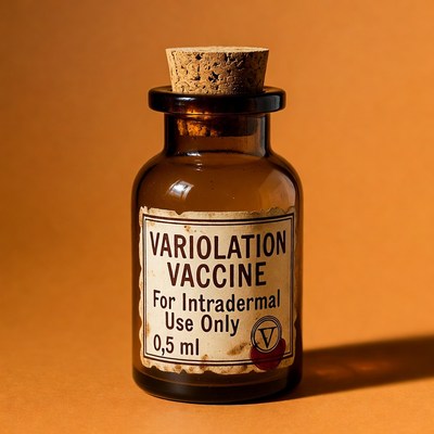 Variolation Vaccine Glass Vial