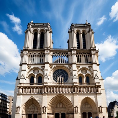 Notre Dame Cathedral Paris facade