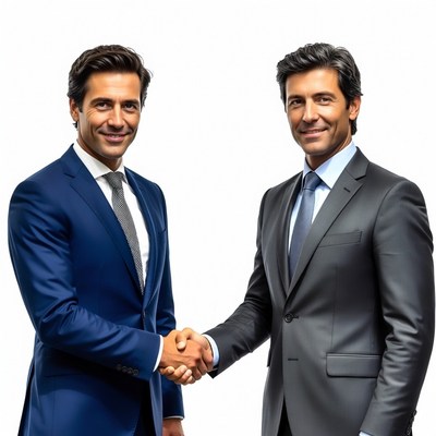 Two businessmen shaking hands
